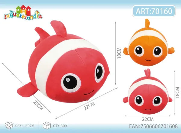 Peluche de pez payaso (23 cm)