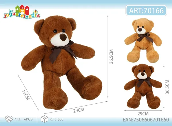 Peluche de oso teddy con moño (40 cm)