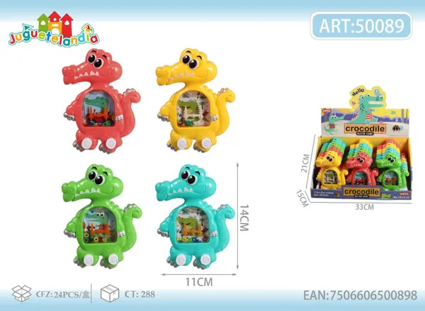 Juego de agua de aros cocodrilo