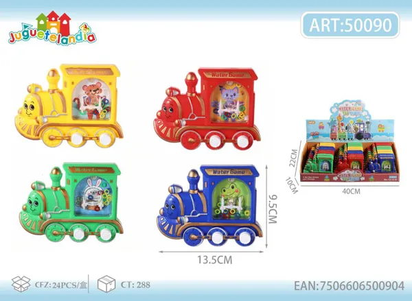 Juego de agua de aros locomotora
