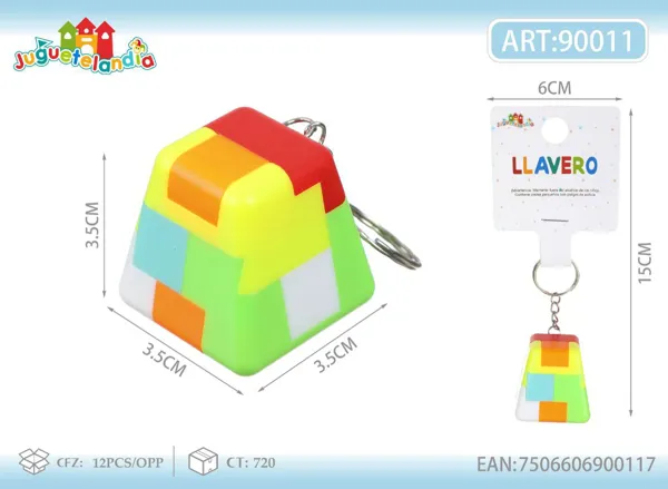 Llavero cubo rompecabezas trapezoidal