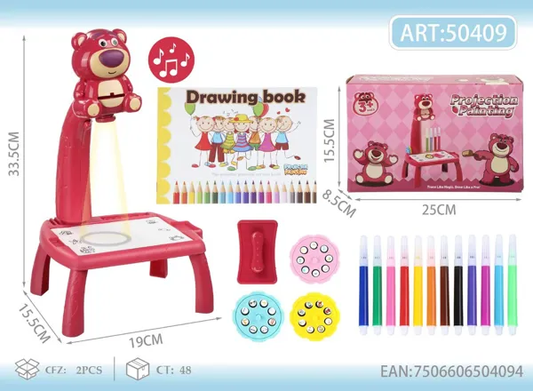 Mesa Proyector de Dibujo con Música Lotso (3 discos)