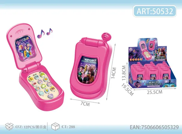 Celular de Juguete Musical con Tapa KPOP Demon Hunters