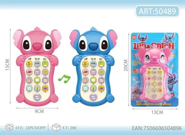 Celular de Juguete Musical Educativo en Español Stitch