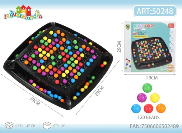 Juego de mesa de bolitas de colores