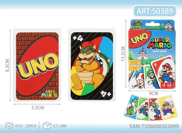 Juego de cartas UNO Super Mario