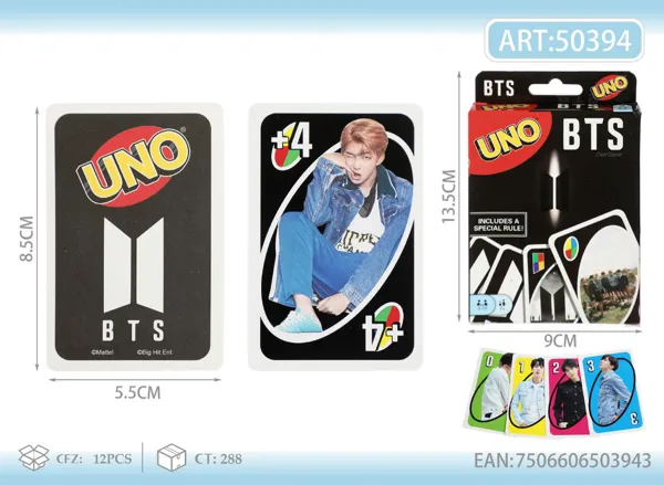 Juego de cartas UNO BTS