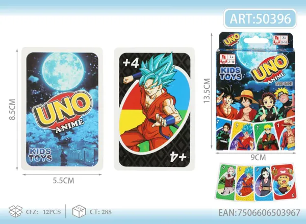 Juego de cartas UNO Anime
