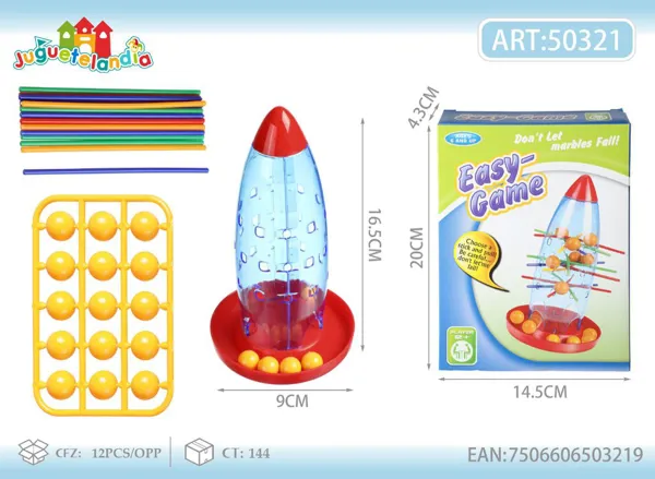 Juego de mesa de palitos Cohete No dejes caer las canicas
