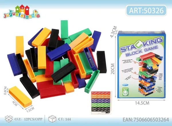 Juego de mesa de bloques apilables (torre)