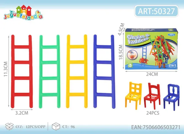 Juego de mesa de equilibrio Sillas y Escaleras 2 en 1