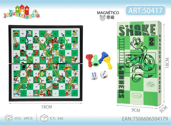 Juego de mesa Serpientes y Escaleras magnético