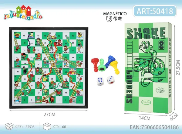 Juego de mesa Serpientes y Escaleras magnético