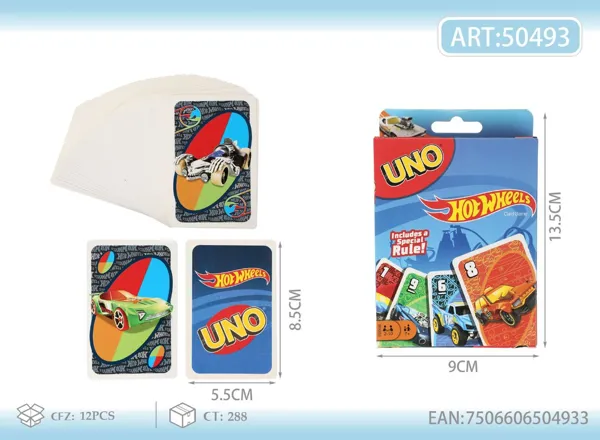 Juego de cartas UNO Hot Wheels