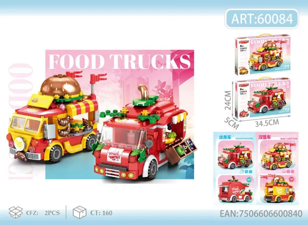 Bloques Food Truck de Hamburguesas y Frutas (2 modelos surtidos)