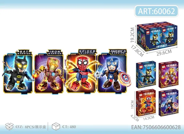 Bloques Héroes Chibi (4 modelos)