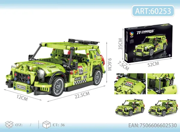 Bloques Carro Rally a Fricción Verde