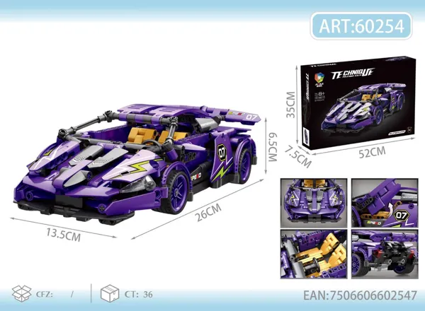 Bloques Súper Carro a Fricción Morado