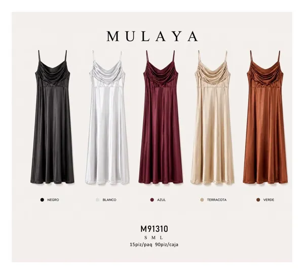 Vestido lencero satinado