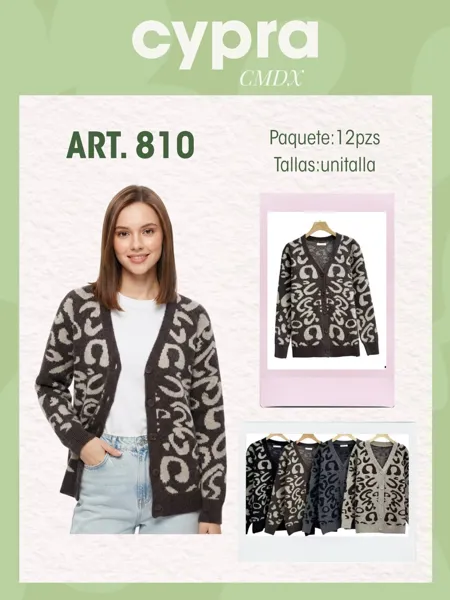 Cardigan estampado animal print