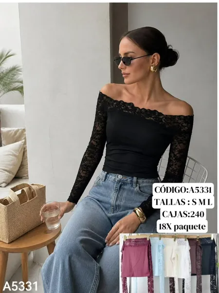 Blusa con encaje