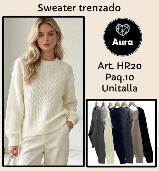 Suéter trenzado