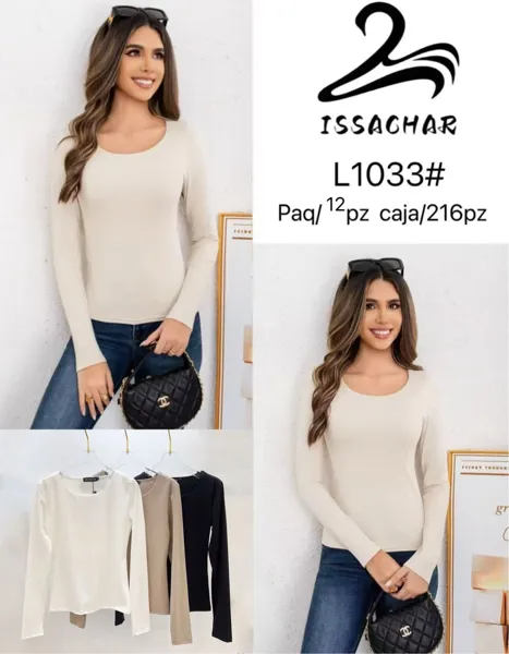 Blusa básica de manga larga