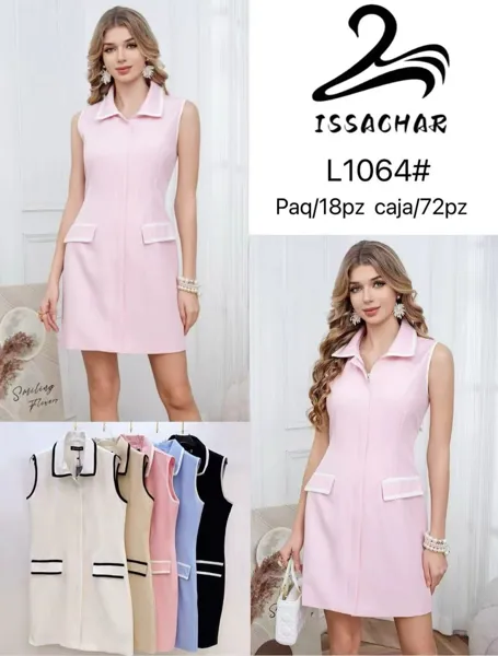 Vestido con cierre y bolsillos