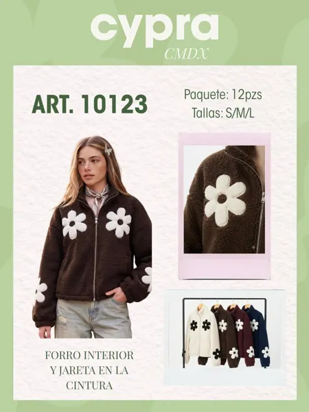 Chamarra con flores