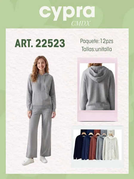 Conjunto de sudadera con capucha y pantalón