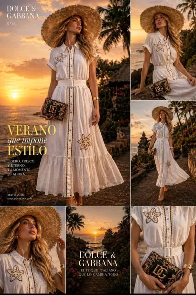 Vestido largo con bordado