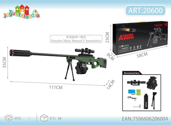Pistola de agua eléctrica AWM (disparo automático y manual)