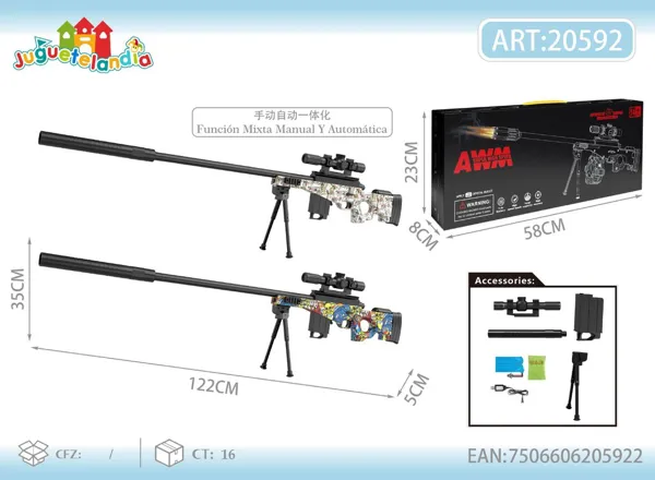 Pistola de agua eléctrica AWM (disparo automático y manual)