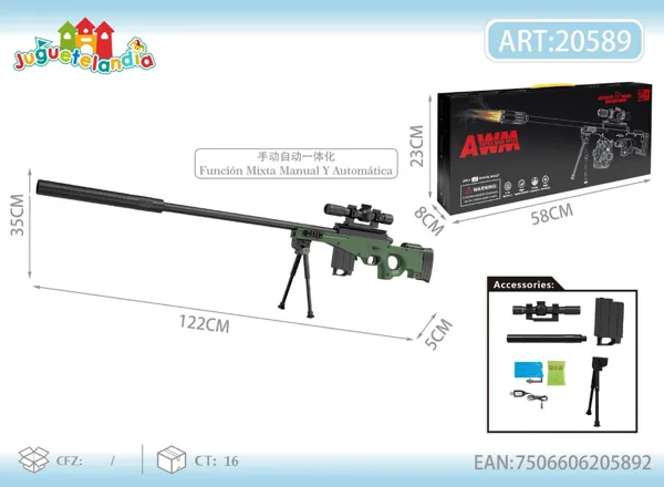 Pistola de agua eléctrica AWM (disparo automático y manual)