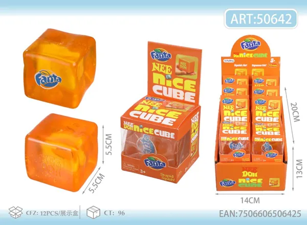 Cubo antiestrés para apretar Nice Cube Fanta (squishy)