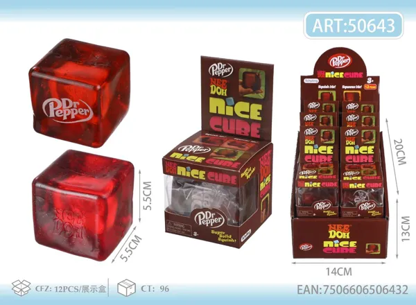 Cubo antiestrés para apretar Nice Cube Dr Pepper (squishy)
