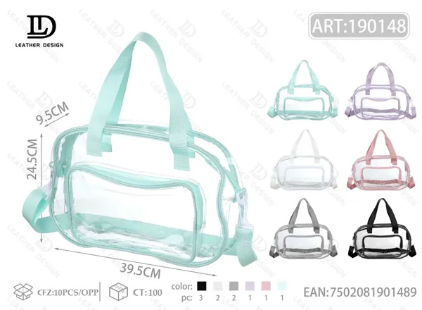Bolso transparente de mano y bandolera tipo gelatina