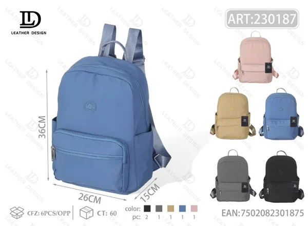 Mochila de tela impermeable para dama estilo casual