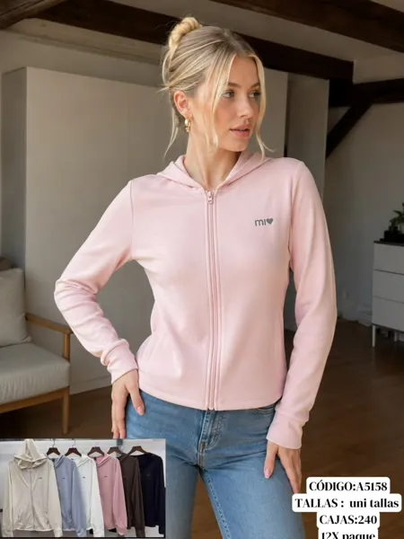 Sudadera con capucha y cierre