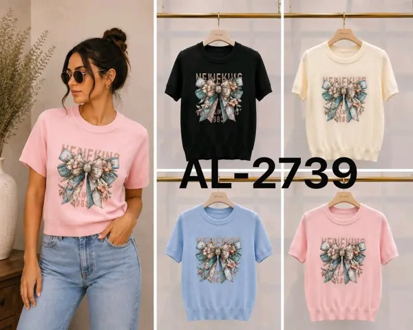 Blusa de punto con estampado de lazo