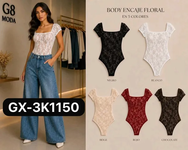 Body encaje floral