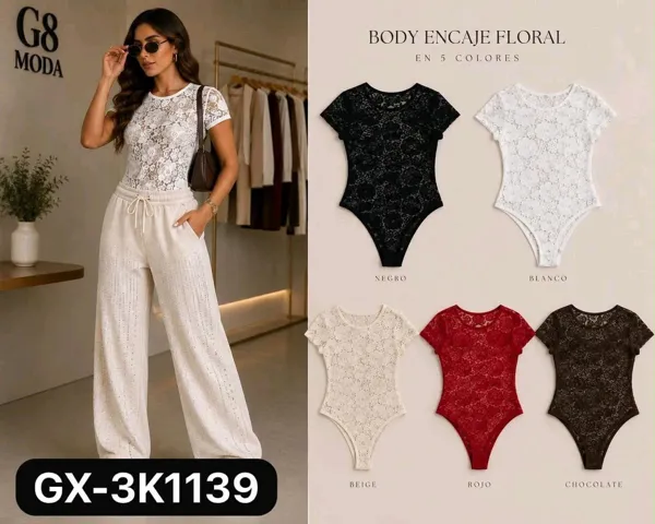 Body encaje floral