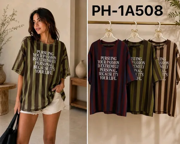 Playera estampada a rayas