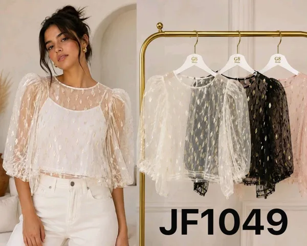 Blusa de tul con diseño