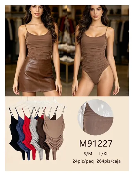 Body fruncido de tirantes