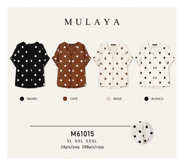 Blusa con estampado de puntos