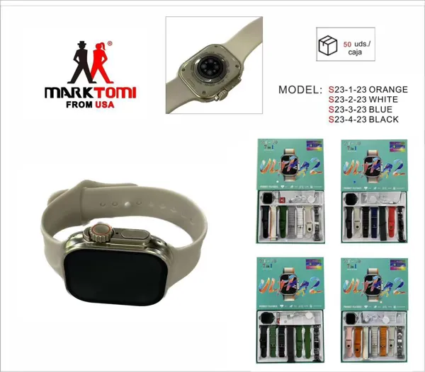 Reloj inteligente Ultra 2 con pantalla táctil, kit 7 en 1 con correas intercambiables