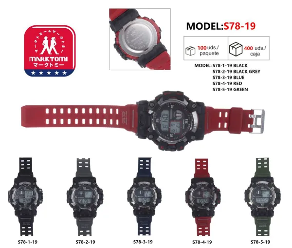 Reloj digital deportivo para dama con correa de silicona, resistente al agua