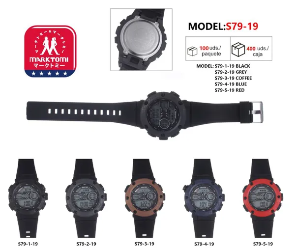 Reloj digital deportivo para dama, caja robusta resistente al agua