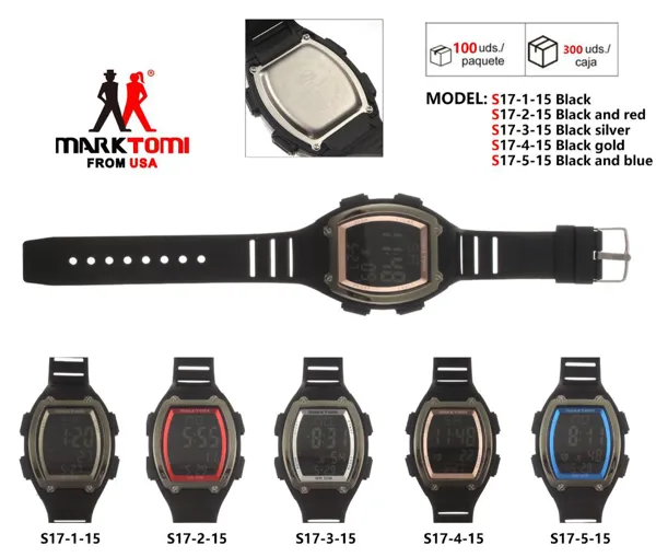 Reloj digital deportivo para dama con correa de silicona, resistente al agua, disponible en varios colores